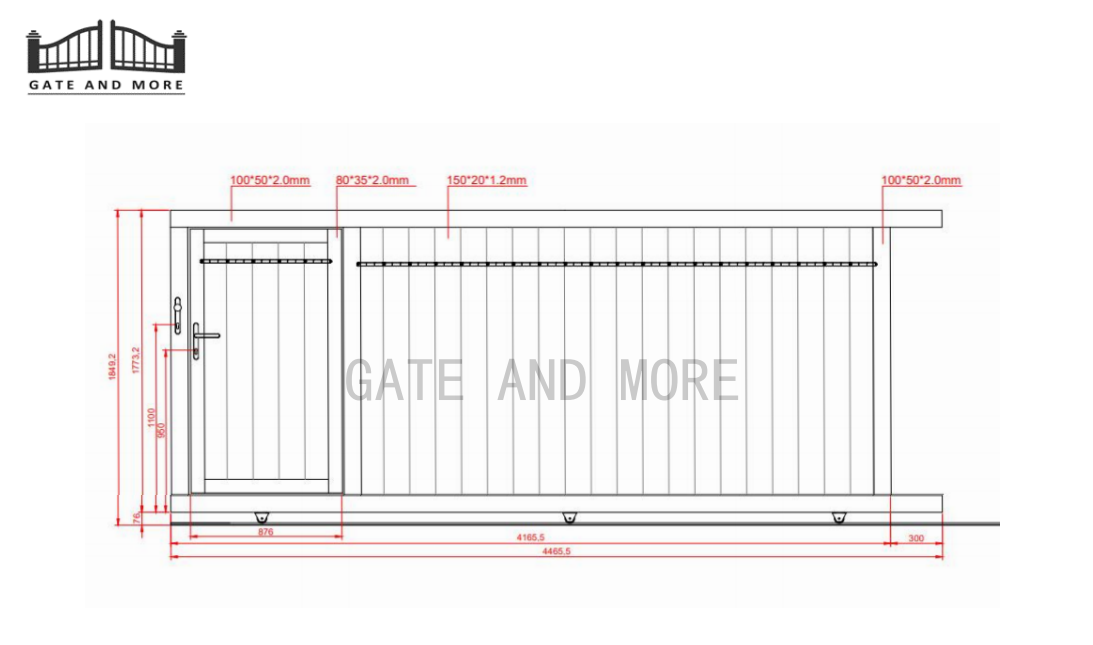 Tongue and Groove/ Full solid Sliding Driveway Gate - Image 2