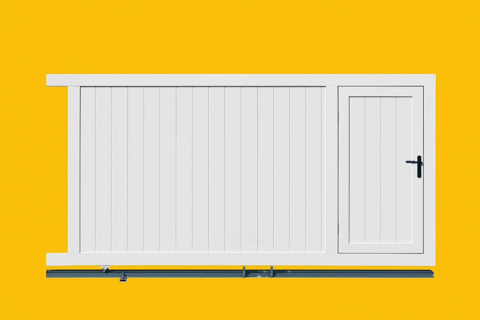 Tongue and Groove/ Full solid Sliding Driveway Gate